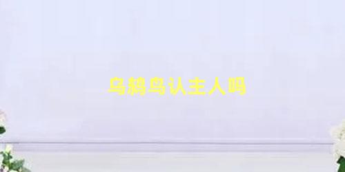 乌鸫鸟认主人吗