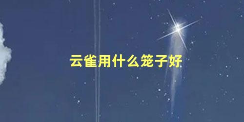 云雀用什么笼子好