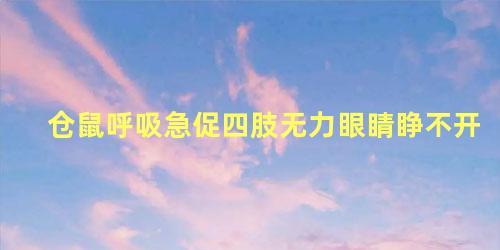 仓鼠呼吸急促四肢无力眼睛睁不开