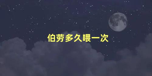 伯劳多久喂一次