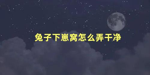 兔子下崽窝怎么弄干净