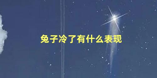 兔子冷了有什么表现