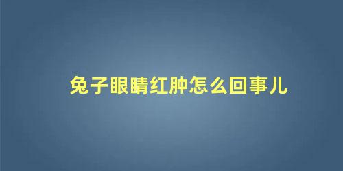 兔子眼睛红肿怎么回事儿