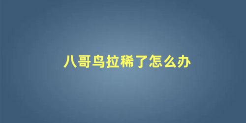 八哥鸟拉稀了怎么办