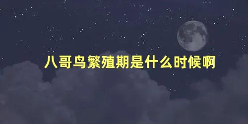 八哥鸟繁殖期是什么时候啊