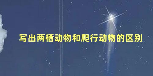 写出两栖动物和爬行动物的区别
