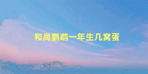 和尚鹦鹉一年生几窝蛋