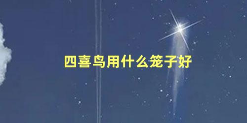 四喜鸟用什么笼子好
