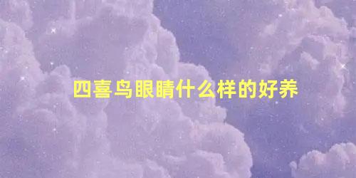 四喜鸟眼睛什么样的好养