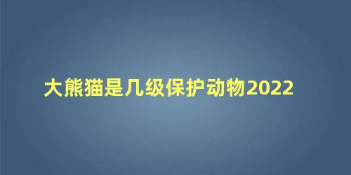 大熊猫是几级保护动物2022