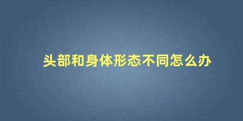 头部和身体形态不同怎么办