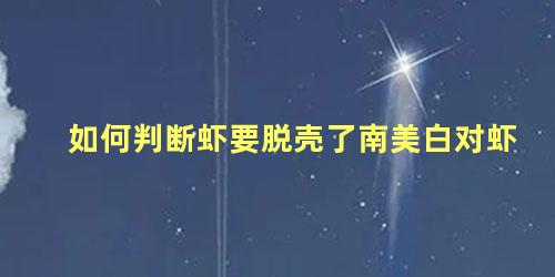 如何判断虾要脱壳了南美白对虾