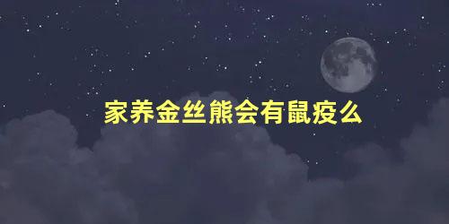 家养金丝熊会有鼠疫么