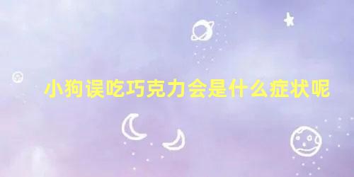 小狗误吃巧克力会是什么症状呢