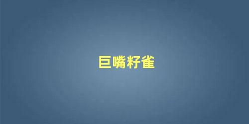 巨嘴籽雀