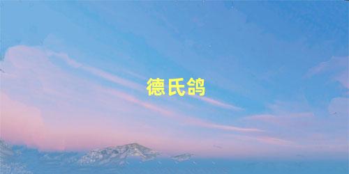 德氏鸽