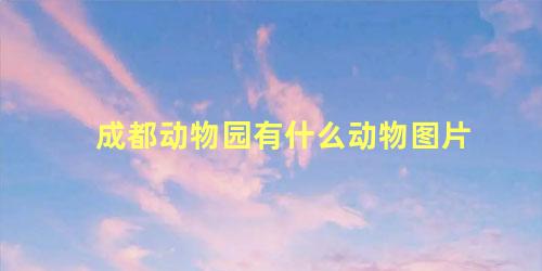 成都动物园有什么动物图片