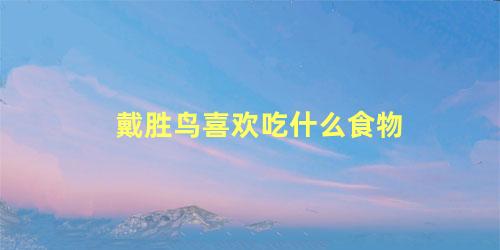 戴胜鸟喜欢吃什么食物
