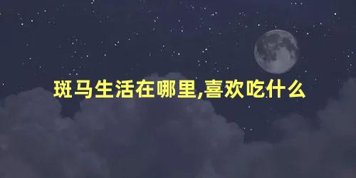 斑马生活在哪里,喜欢吃什么
