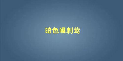 暗色噪刺莺