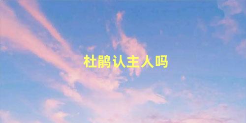 杜鹃认主人吗