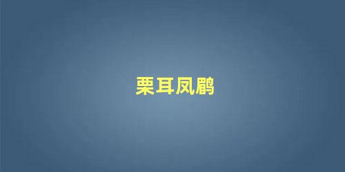 栗耳凤鹛