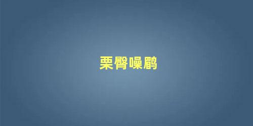 栗臀噪鹛