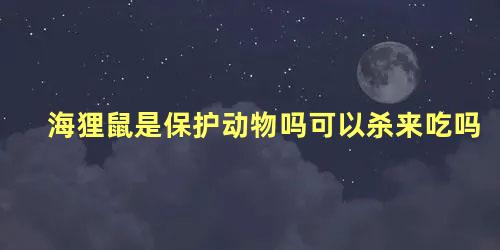 海狸鼠是保护动物吗可以杀来吃吗