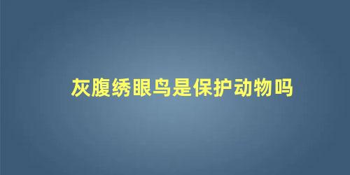 灰腹绣眼鸟是保护动物吗