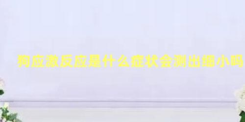 狗应激反应是什么症状会测出细小吗