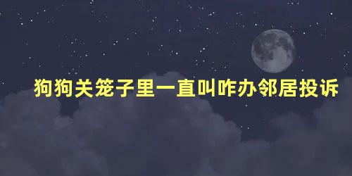 狗狗关笼子里一直叫咋办邻居投诉