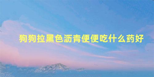 狗狗拉黑色沥青便便吃什么药好