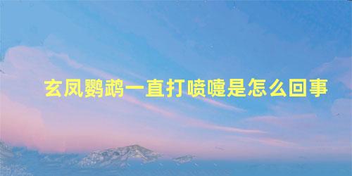 玄凤鹦鹉一直打喷嚏是怎么回事