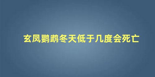玄凤鹦鹉冬天低于几度会死亡