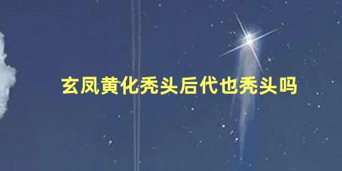 玄凤黄化秃头后代也秃头吗