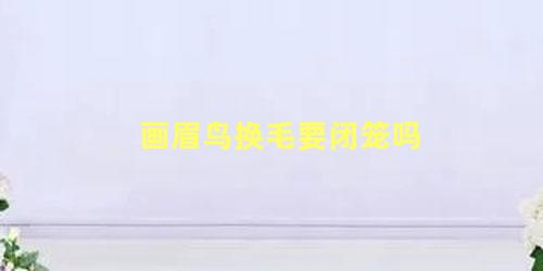 画眉鸟换毛要闭笼吗