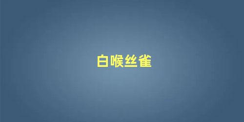 白喉丝雀