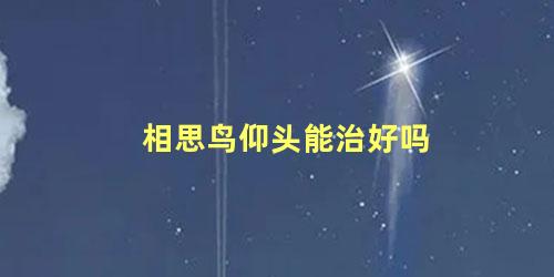 相思鸟仰头能治好吗