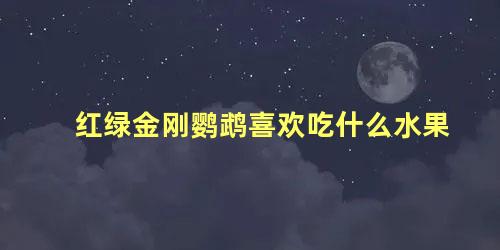 红绿金刚鹦鹉喜欢吃什么水果