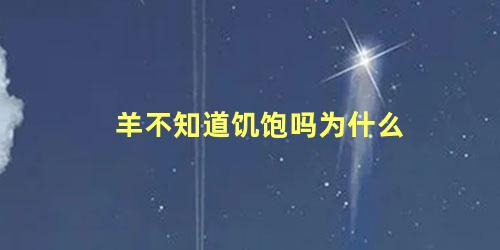 羊不知道饥饱吗为什么