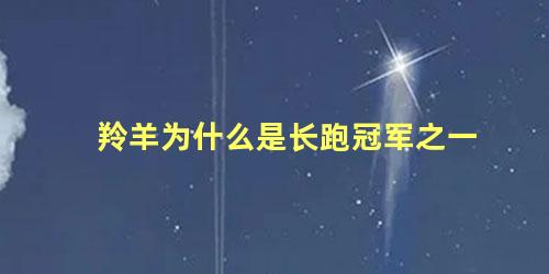 羚羊为什么是长跑冠军之一