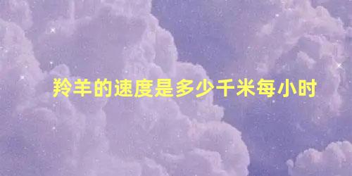 羚羊的速度是多少千米每小时
