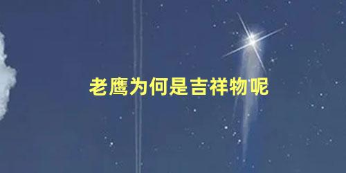 老鹰为何是吉祥物呢