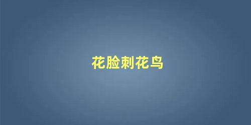花脸刺花鸟
