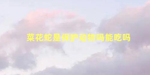 菜花蛇是保护动物吗能吃吗