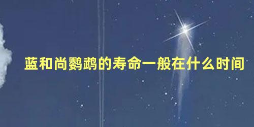 蓝和尚鹦鹉的寿命一般在什么时间