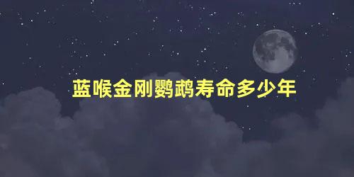 蓝喉金刚鹦鹉寿命多少年