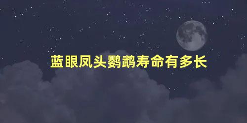 蓝眼凤头鹦鹉寿命有多长