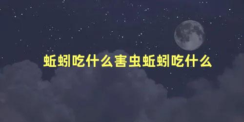 蚯蚓吃什么害虫蚯蚓吃什么