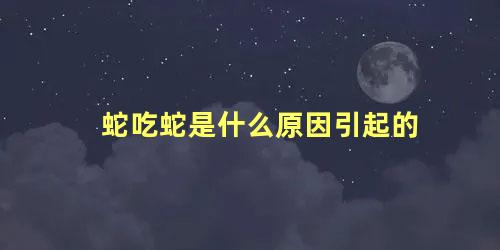 蛇吃蛇是什么原因引起的